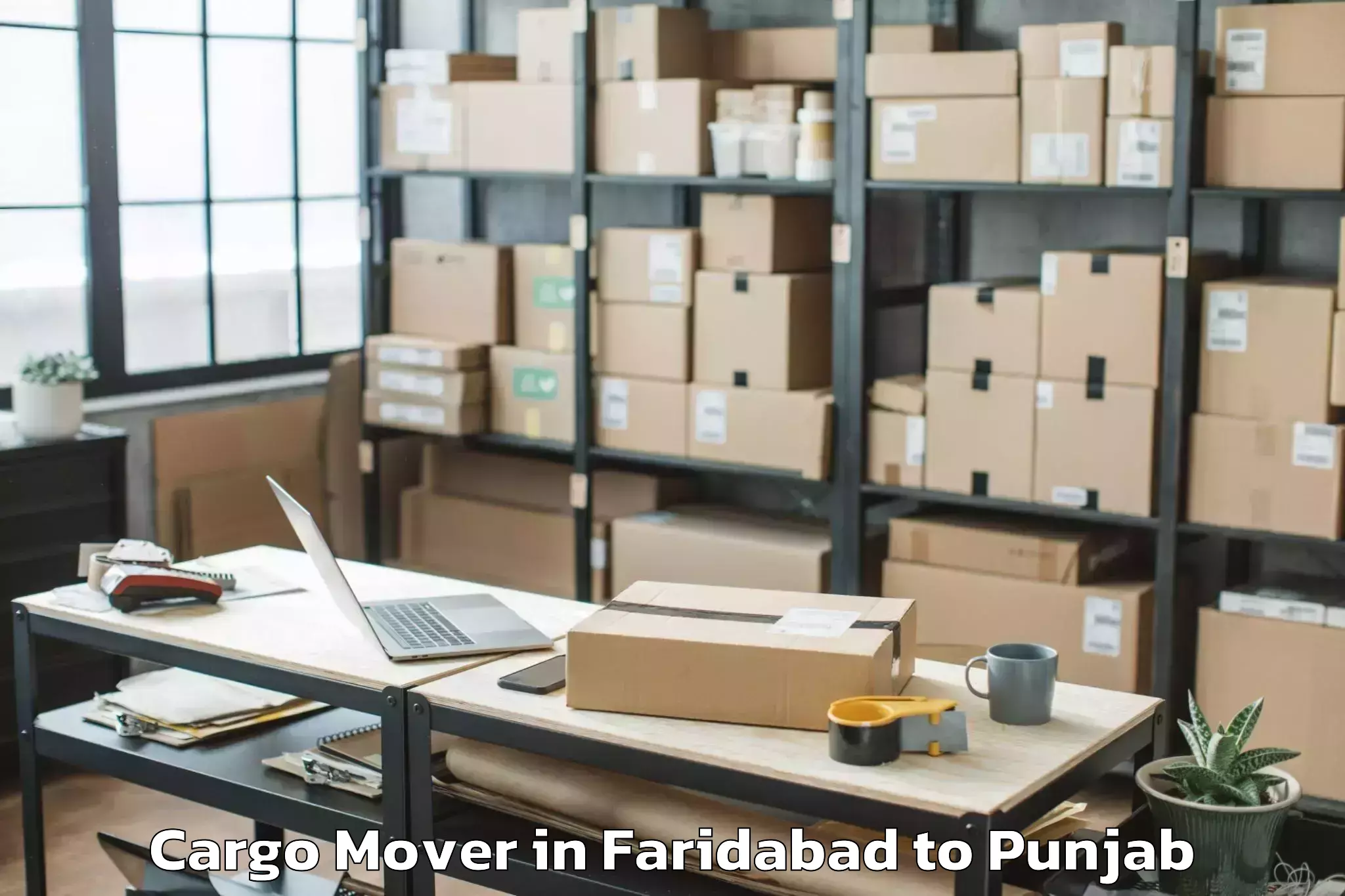 Leading Faridabad to Barnala Cargo Mover Provider